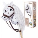 Koń na kiju hobby horse hoppihorse a3 leopard - biały, maść tarantowata