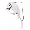 Koń na kiju hobby horse hoppihorse a3 leopard - biały, maść tarantowata