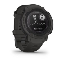 Zegarek sportowy Garmin Instinct 2 Solar Graphite 45mm Grafitowy