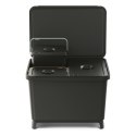 Kosz na śmieci SYSTEMA 23L + 2x10L - czarny recykling