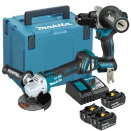 MAKITA ZESTAW COMBO 18V DDF492+DGA513 3*5.0AH