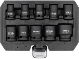 YATO ZESTAW NASADEK UDAROWYCH KRÓTKICH 1/2'' 10 SZT. 10-27 MM