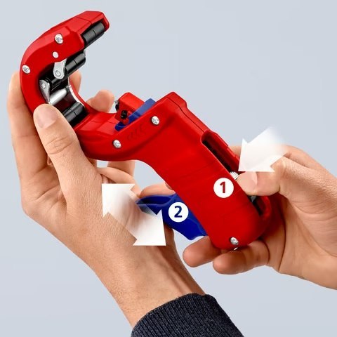 KNIPEX OBCINAK DO RUR GRUBOŚCIENNYCH Z TWORZYW SZTUCZ. 32,40,50MM