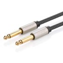Kabel przewód audio mono TS jack 6.35mm - jack 6.35mm 2m - szary