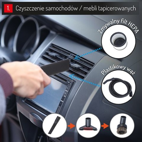 CR 7045 Prof. odkurzacz przemysłowy z gniazdem narzędziowym