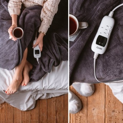 CR 7418 Elektryczny koc nakładany z czasomierzem (1) super miękki