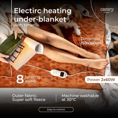 CR 7436 Elektryczny koc podkładowy z czasomierzem (2)