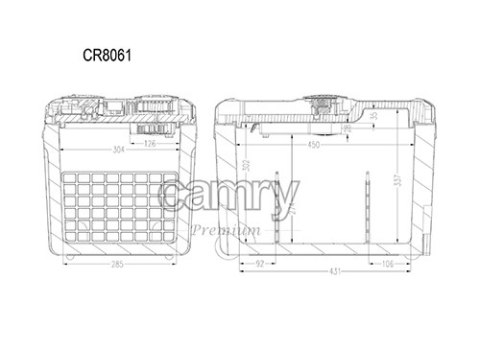 CR 8061 Lodówka turystyczna 40 l | zasilanie ac/dc