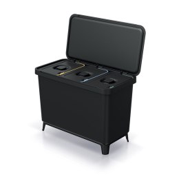 Kosz na śmieci SYSTEMA 3x10L - czarny recykling