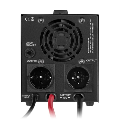 Zasilacz awaryjny KEMOT PROsinus-800-LFP4 przetwornica z czystym przebiegiem sinusoidalnym i funkcją ładowania 12V 230V 800VA/5