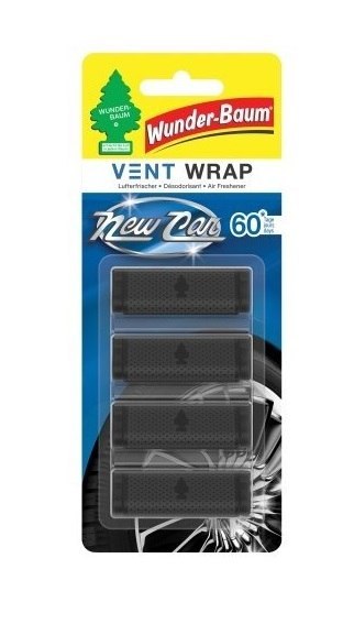 WUNDER BAUM ODŚWIEŻACZ POWIETRZA VENT WRAP NEW CAR 4 SZTUKI