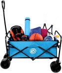 WÓZEK TURYSTYCZNO PLAŻOWY DELUXE SKŁADANY 66x48x90CM Z UCHWYTEM NIEBIESKI