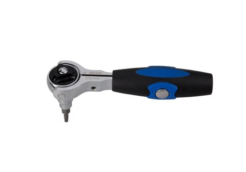 KING TONY GRZECHOTKA 1/4 114MM 72 ZĘBY CHROM, UCHWYT GUMOWY