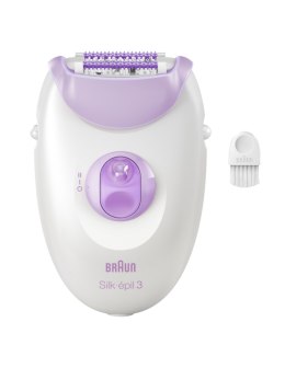 Braun Depilator | SE3-000 Silk épil 3 | Liczba poziomów mocy 2 | Biały/fioletowy