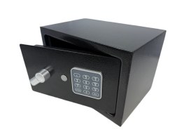 Czarny sejf burowy domowy podwójny system zamykania stalowy nowoczesny wygląd