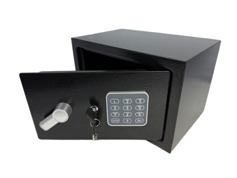 Czarny sejf burowy domowy podwójny system zamykania stalowy nowoczesny wygląd