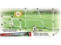 KX4875 Bramka piłkarska do piłki nożnej dla dzieci 2w1 185x120x70cm