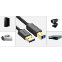 Kabel przewód do drukarki USB-A 3.0 - USB-B 5Gbps 1m - czarny