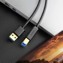 Kabel przewód do drukarki USB-A 3.0 - USB-B 5Gbps 1m - czarny