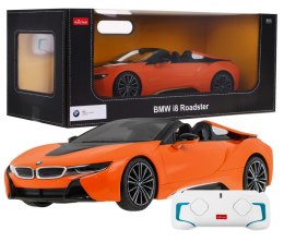 ND28_10111_ZRC_95500_POM BMW i8 Roadster pomarańczowy RASTAR model 1:12 Zdalnie sterowane auto + pilot 2 4 GHz
