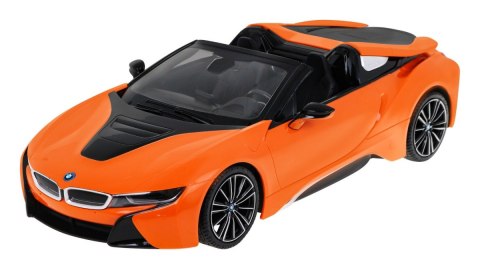 ND28_10111_ZRC_95500_POM BMW i8 Roadster pomarańczowy RASTAR model 1:12 Zdalnie sterowane auto + pilot 2 4 GHz
