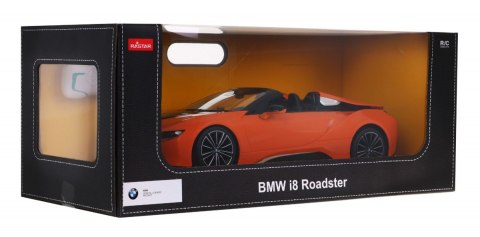 ND28_10111_ZRC_95500_POM BMW i8 Roadster pomarańczowy RASTAR model 1:12 Zdalnie sterowane auto + pilot 2 4 GHz
