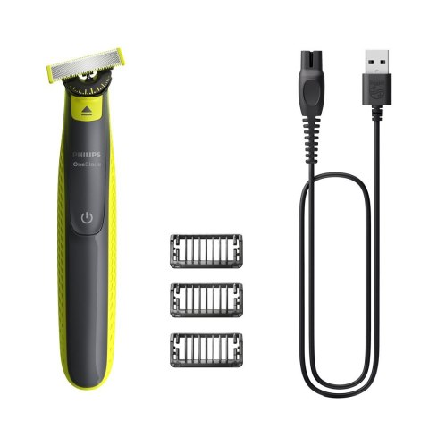 Philips Philips Shaver | QP2724/23 OneBlade | Operating time (max) 45 min | Wet & Dry | NiMH | Black/Lime