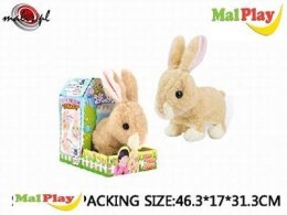 ND21_107254 Króliczek pluszowy beżowy na baterię BO