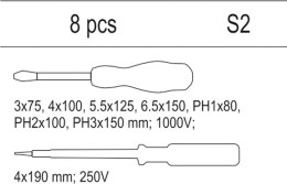 YATO WKŁAD DO SZUFLADY WKRĘTAKI IZOLOWANE 8CZ