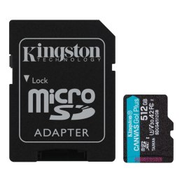 Kingston Kingston | Canvas Go! Plus | 512 GB | microSD | Flash memory class Class 10, UHS-I, U3, V30, A2