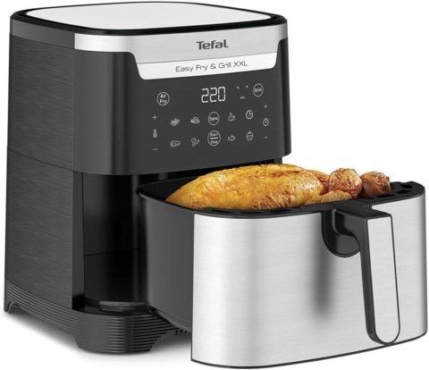 TEFAL TEFAL Easy Fry and Grill XXL Frytkownica | EY801D | Moc 1830 W | Pojemność 6,5 L | Czarny/Stal nierdzewna