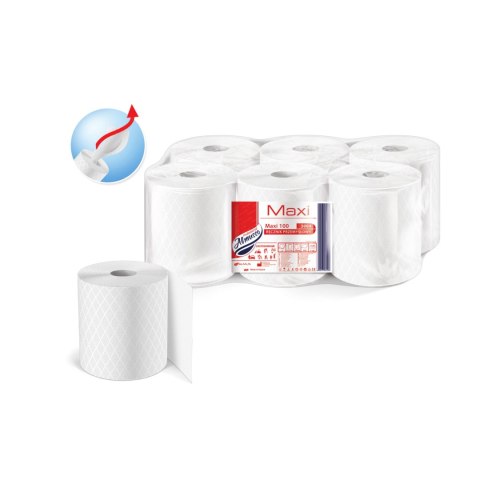ALMUSSO Ręcznik papierowy MAXI ALMUSSO 100M 6SZT Biały