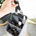 Ociekacz na Sztućce 14 x 14 x 23 cm Tworzywo Szare z Podstawką VILDE