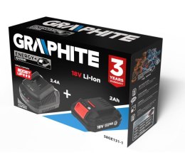 GRAPHITE ZESTAW ENERGY+ AKUMULATOR 2AH Z ŁADOWARKĄ