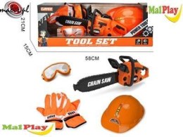 ND21_107239 Zestaw drwala piła rękawice kask okulary