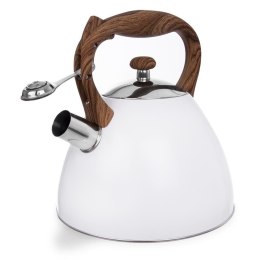 Czajnik z Gwizdkiem Nierdzewny Dekoracyjny Stalowy Biały ORION 3 L