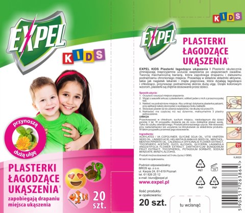 EXPEL Kids - plasterki łagodzące ukąszenia 20szt.