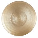 Talerz Obiadowy Okrągły Płytki Szklany Matowy Złoty VILDE 28 cm