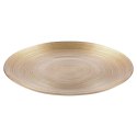 Talerz Obiadowy Okrągły Płytki Szklany Matowy Złoty VILDE 28 cm