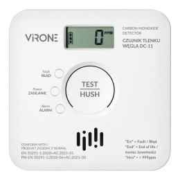 VIRONE BATERYJNY CZUJNIK TLENKU WĘGLA ( CZADU )10 LAT