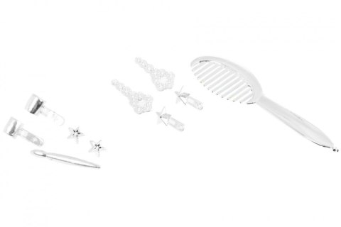 ND28_10878_ZDZ_8830S_BLOND Lalka blondynka do stylizacji włosów dla dzieci 3+ Zestaw do czesania + Ozdoby akcesoria