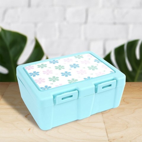 Pojemnik Lunchbox Dzielony Zestaw Sztućce 1 L ORION z Klipsami 18 x 14 cm
