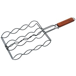 Ruszt do Grillowania Kiełbas Nieprzywierający Drewno 50 x 19 cm VAGGAN