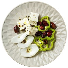 Talerz Deserowy Ceramiczny Szary NAVA SOHO 20 cm Tłoczenia Zmywarka