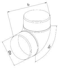 AIR ROXY KOLANO KANAŁU OKRĄGŁEGO 100MM 90'