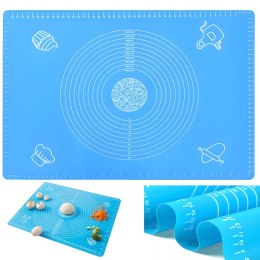 Stolnica mata silikonowa do ciasta z miarką 65 x 45 cm