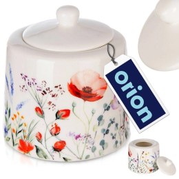 Cukierniczka Cukiernica Porcelanowa Biała Ozdobna Dekor Maki ORION 320 ml