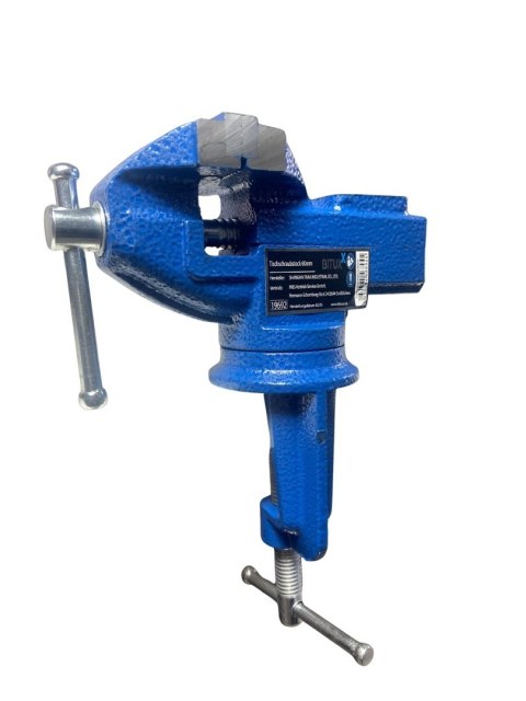 Profesjonalne imadło ślusarskie stołowe 60 mm żeliwne, mocowane na zacisk