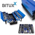Skrzynka narzędziowa zestaw 85 elementów klucze nasadki bity śrubokręt komplet narzędzi