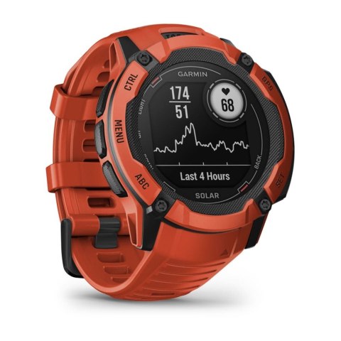 Zegarek sportowy Garmin Instinct 2X Solar 50mm Czerwony